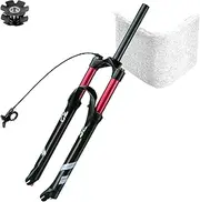 Mountain Bike Air Suspension Fork 26 27.5 29 Inch, Bicycle Front Forks 1-1/8 u201d Remote Lockout Rebound Adjust QR 9mm Disc Travel 140mm