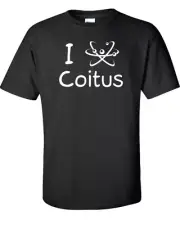 I Love Coitus Sheldon Cooper Big Bang Theory Atom Symbol Men's Tee Shirt 881