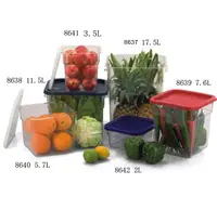 在飛比找樂天市場購物網優惠-PC四方食物儲備箱 米桶 儲物箱 廚房密封塑料收納箱冰箱保鮮