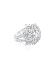 Diana M. Fine Jewelry White Gold 4.54 ct. tw. Diamond Half-Set Ring