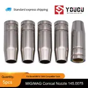 5pcs For Binzel 15AK Euro MB15 MIG/MAG Torch Conical Nozzle 145.0075