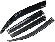 FUWKAIZS Windshield Compatible for Toyota Yaris 1999~2005 Vitz XP10 10 Hatch Echo 5-Door Deflectors Accessories Car Side Windows Visors Rain Eyebrow(Black and White)