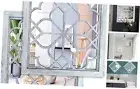 2 PCS Square Wall Mirror,Gorgeous Rustic Farmhouse 12x12 inch Rustic White