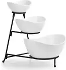 Serving Tray 3 Tier Chip and Dip Serving Set Oval Serving Bowl Set Serving Dish