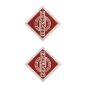 Neumann Logo Badge Small for Microphone or 17mm(0.67")X17mm(0.67") SILVER + red
