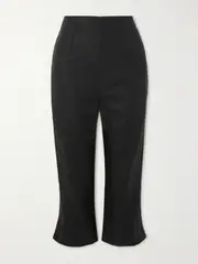 [Faithfull] Faithfull - Capri Cropped Linen Slim-leg Pants - Black - small small Black