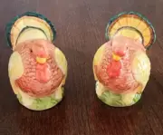 Vintage Applause Turkey Salt & Pepper Shakers Ceramic New