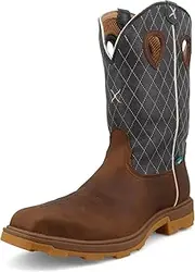 [Twisted X] Men's 12" UltraLite X Work Boot, Square Toe Nano Toe with UltraLite X