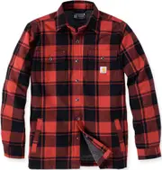 Carhartt Heavyweight Flannel Sherpa Shirt, red, Size L for Men