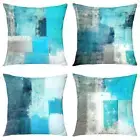 TealThrow Pillow CoverPack of 4 Soft Velvet Decorative Cushion Cover for Sofa...