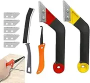 Grout Removal Tool | 10 Pieces Saw Angled Tile Grout Remover | Tile Grout Remover Tiling Tools with 5 Replacement Blades | Saw Angled Grout for Cleaning Ceramic Tile Joints and Corners