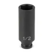 Grey Pneumatic 918DS 1/4" Drive 6 Point Fractional Deep Impact Socket 9/16