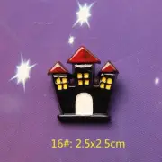 10Pcs Flat Back Resin Cabochon Halloween DIY Flatback Embellishment Castle
