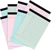 8 Pcs Writing Note Pads 8.5 x 11 Inches College Ruled Legal Pads Lined Paper Notebooks for Office School Teacher Students College Business, 45 Sheets Per Pad (Multicolor)