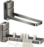 Suction Cup Towel | Towel Racks for Bathroom Wall Mounted - Foldable Bathroom Hanger Rail for Household Restroom Dorm Hotel Apartment Use