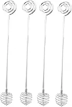 Hoement 4pcs Stainless Steel Honey Stirring Rods Honey Stirrer Sticks for Kitchen Use Can Accessories