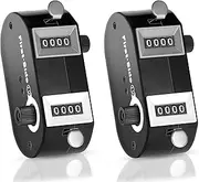 Flutesan 2 Pieces Black Dual Pitch Counter Tally Click Counter Score Tracker Digital Counter Umpire Baseball Pitch Counter Clicker Handheld Pocket Score Keeper to Avoid Violating League Rules
