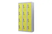 12-Door Locker for Office Gym Shed School Home Storage - 4-Digit Combination Lock