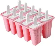 AIMALL Silicone Ice Cream Mould Block /6 Cavity Frozen Molds ICY Pole Jelly Popsicle, BPA-Free Popsicle Makers, Easy Release & Clean, Dishwasher Safe, Perfect for Homemade Frozen Treats and Jelly Pops