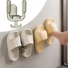 2Pcs Self-Adhesive Slipper Racks Wall Mounted Storage Hooks Household
