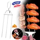 3 Way Grill Skewers Shrimp Skewers Stainless Steel Grilling Sticks Bbq Kebab BY