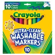 3 Pack Crayola Ultra-Clean Color Max Broad Washable Markers 10/Pkg-Classic Color