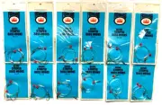 12 Packs FISHKING SW-217 Snelled Deluxe Striped Bass Size 2/0 Hook 2-Count