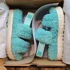 UGG OH FLUFFITA PLATFORM SLIDE WOOL SLINGBACK SANDAL TIDE POOL WOMENS US 9