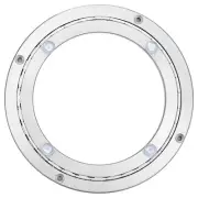 Aluminum Lazy Susan Metal Rotating Turntable 8 Inch Mute for Dining-Table Silver