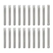 3x28mm 304 Stainless Steel Dowel Pins, 50Pcs Knurled Head Flat End Dowel Pin
