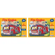 2x 15pc Frank Educational Floor Jigsaw Puzzle Educational Game Fire Engine 3+
