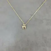 Flamingo Heart GOLD Plated Necklace Love Couple Flock Bird Avian Mob Animal Zoo
