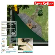 Custom 14' x 20' Green Triangle Sun Shade Sail - 95% UV Blockage & Easy Install