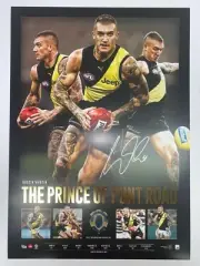 AFL RICHMOND TIGERS DUSTIN MARTIN SIGNED FRAMED BROWNLOW PRINCE OF PUNT ROAD