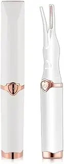 Electric Eyelash Curler,Mini Portable Makeup Electric Eyelash Curling,USB Rechargeable Finalize Heated Eyelash Curler for Women (White)
