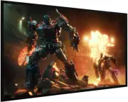 16:9 Fixed Projector Projection Screen, 120 Inch, Cinewhite 3D, PVC, Black & ...