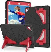 BENTOBEN Case for iPad 9.7 inch (6th Generation 2018/ 5th Gen 2017/ iPad Air 2/ iPad Pro 9.7 2016), 2 in 1 Heavy Duty Rugged Shockproof Protective iPad 9.7 Cases for Kids with Stand, Black/Red