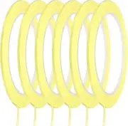 uxcell Whiteboard Tape 2mm Self Adhesive Graphic Chart Line Tape 66 Meters Grid Marking Stickers for Pinstripe Dry Erase Board Scrapbooking DIY Art Crafts, Light Yellow, Pack of 6