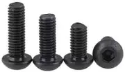 30pcs M6x35 Mm M6*35 Mm Yuan Cup Half Round Pan Head Black Grade 10.9 Carbon Steel Hex Socket Head Cap Screw
