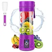 Portable Electric Juice Blender USB Rechargeable Juice Cup with Six Blades