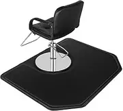 OmySalon 4'x5' - 1/2'' Thick Salon Anti Fatigue Mat for Hairstylist Standing, Barber Floor Matt with Circle Cut Out for Styling Chair, Hair Cutting Hairdressing Equipment