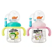 Baby Straw Cup Whale Spray Water Bottle Sippy Cups 300ml Leak Proof Toddler Cups