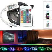 DC12V 2*5M Non-waterproof SMD2835 Smart WIFI Alexa Google Home Control Flexible RGB LED Strip Light 7757 US PLUG