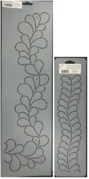 Quilting Stencils Adante Feather Border Set of 2 Quilt Pattern Corner Templates
