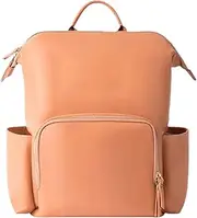 Nuhjytgf Leather Diaper Bag Backpack | Travel Baby Bag,Water-resistant PU Leather Diaper Backpack Large Capacity Pockets for Travel Outdoor