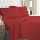 100% Cotton Extra Deep Wall 6 Piece Sheet Set Super King Size Solid Colors