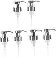 Alipis 6 Pcs Foam Soap Dispenser Dishwashing Liquid Dispenser Coffee Flavoring Syrup Lotion Bottle Pump Soap Dispensers Pump Soap Dispenser Pump Head Replacement Stainless Steel Silver