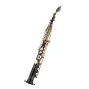 Brass Straight Soprano Sax Saxophone Bb B Flat Woodwind Instrument Natural Shell Key Carve Pattern with Carrying Case Gloves Cleaning Cloth Straps ...