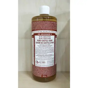 Dr. Bronner s 布朗博士 潔膚露 潔顏露 Liquid Soap 液態皂 32oz/946ml 尤加利