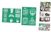 2PCS Coffee Stencils Reusable Silk Screen Stencils 2 pcs coffee mesh stencils